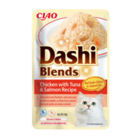 INABA Churu - Mokra karma dla kota - Zupka Dashi Kurczak z Tuńczykiem i Łososiem 40g