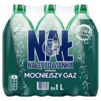 Woda Nałęczowianka - Nałęczowianka naturalna woda mineralna gazowana 1 l – zgrzewka 6 butelek