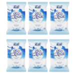 Nawilżane Chusteczki 99% Water, Aqua Wipes - GO WIPES, 6 sztuk