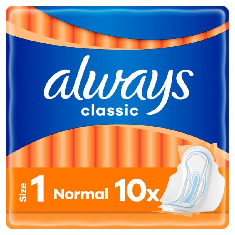 Always podpaski Classic Normal skrzydełka 10szt.