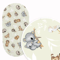 PRZEŚCIERADŁO DO GONDOLI WÓZKA KOŁYSKI BAWEŁNA, Cztery Słonie - Australijska rodzina