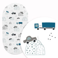 PRZEŚCIERADŁO DO GONDOLI WÓZKA KOŁYSKI BAWEŁNA, Cztery Słonie - Auta na górce