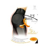 Gatta- rajstopy czarne grube - BYE CELLULITE 50 DEN Nero 5-XL