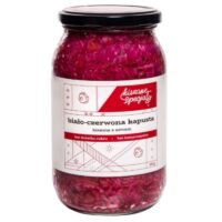 Kiszone Specjały - Kiszone warzywa - Biało-czerwona kapusta kiszona 800g