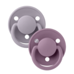 Smoczki De Lux, 2pak, 0-36m, Bibs - FOSSIL GREY & MAUVE, 0-36 m