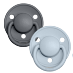 Smoczki De Lux, 2pak, 0-36m, Bibs - IRON & BABY BLUE, 0-36 m