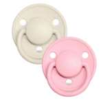 Smoczki De Lux, 2pak, 0-36m, Bibs - IVORY & BABY PINK, 0-36 m