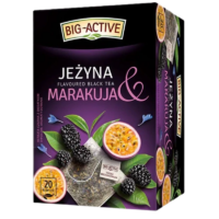 Big Active Herbata czarna - Jeżyna i Marakuja 20 sasz.