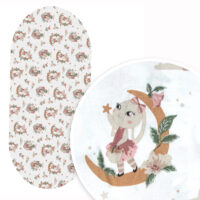 PRZEŚCIERADŁO DO GONDOLI WÓZKA KOŁYSKI BAWEŁNA, Cztery Słonie - Bunny Star