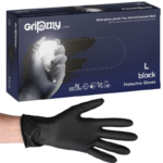 Nitrylowe Rękawice Bezpudrowe Easy Care, 100szt., Zarys - Czarny Gripzzly, L