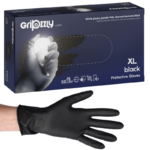 Nitrylowe Rękawice Bezpudrowe Easy Care, 100szt., Zarys - Czarny Gripzzly, XL