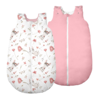 ŚPIWOREK DO SPANIA NIEMOWLĘCY BAWEŁNA 100% PRODUKT POLSKI - POLNA MYSZ, PASTELOWY RÓŻ, Całoroczny 6-18m