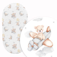 PRZEŚCIERADŁO DO GONDOLI WÓZKA KOŁYSKI BAWEŁNA, Cztery Słonie - Dobranocka