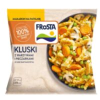 Frosta - dania gotowe - Makaron kluski z warzywami ze śmietaną 450g