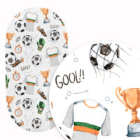 PRZEŚCIERADŁO DO GONDOLI WÓZKA KOŁYSKI BAWEŁNA, Cztery Słonie - Futbol