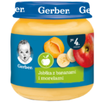 Dania i Desery Słoiczki Gerber - Jabłka z Bananami i Morelami 125g