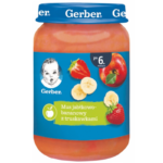 Dania i Desery Słoiczki Gerber - Mus Jabłkowo-Bananowy z Truskawkami 190g