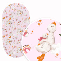 PRZEŚCIERADŁO DO GONDOLI WÓZKA KOŁYSKI BAWEŁNA, Cztery Słonie - GĘSI SEN