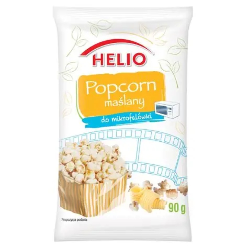 HELIO POPCORN DO MIKROFALÓWKI maślany 90g