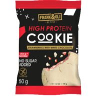 Frank Oli – Protein ciasteczka - Strawberries With White Chocolate 50G