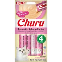INABA Churu - Przysmaki dla kota - Przysmak z Tuńczykiem i Łososiem 4x14g