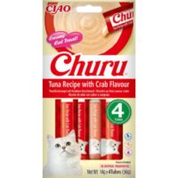 INABA Churu - Przysmaki dla kota - Przysmak z Tuńczykiem o Smaku Krabów 4x14g