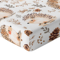 CZTERY SŁONIE Prześcieradło z Gumką do Łóżeczka PRODUKT POLSKI - JEŻYKI, 160x80