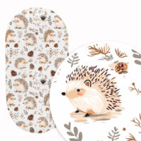 PRZEŚCIERADŁO DO GONDOLI WÓZKA KOŁYSKI BAWEŁNA, Cztery Słonie - Jeżyki