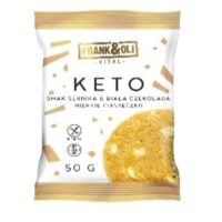 Frank Oli – ciastka KETO - Ciasteczko z białą czekoladą o smaku sernika 50G