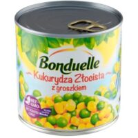 BONDUELLE –Warzywa konserwowe - KUKURYDZA ZŁOCISTA Z GROSZKIEM 340G
