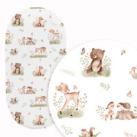 PRZEŚCIERADŁO DO GONDOLI WÓZKA KOŁYSKI BAWEŁNA, Cztery Słonie - Leśna polana