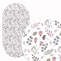 PRZEŚCIERADŁO DO GONDOLI WÓZKA KOŁYSKI BAWEŁNA, Cztery Słonie - Listki różowe