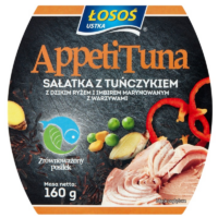 Łosoś Ustka - Sałatka z tuńczyka z dzikim ryżem ryżem i imbirem marynowanym z warzywami 160g