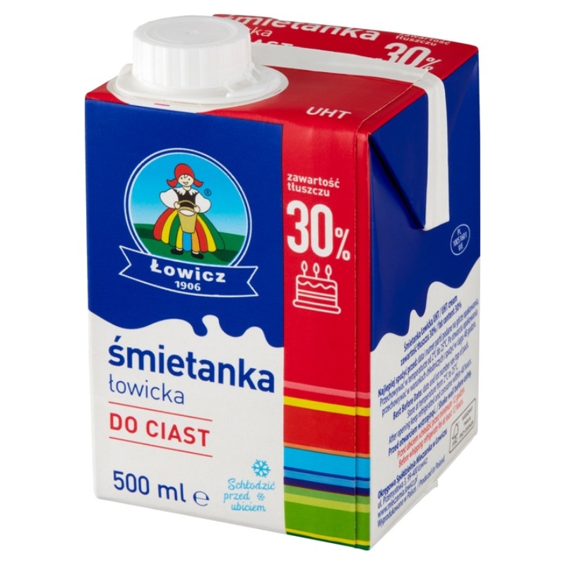 Łowicz ŚMIETANA UHT ŁOWICKA 30% 500ml