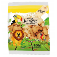 ANIA – herbatniki i krakersy - HERBATNIKI MINI ANIA JUNGLE 100g