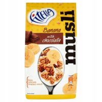 Gellwe, Fitella– kaszka manna, płatki owsiane - BANANOWE Z KAWAŁKAMI CZEKOLADY I CHIA 300 G