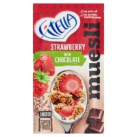 Gellwe, Fitella– kaszka manna, płatki owsiane - TRUSKAWKOWE Z KAWAŁKAMI CZEKOLADY I SIEM. LN 50 G