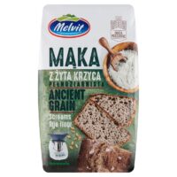 Melvit – mąka (proszek do pieczenia, cukier wanilinowy) - Mąka z żyta Krzyca pełnoziarnista 1kg