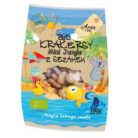 ANIA – herbatniki i krakersy - BIO KRAKERSY Mini Jungle Z SEZAMEM 100g