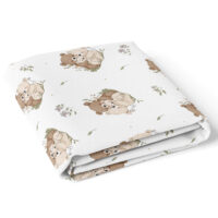 CZTERY SŁONIE Prześcieradło z Gumką do Łóżeczka PRODUKT POLSKI - MISIA RODZINA, 160x80