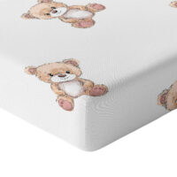 CZTERY SŁONIE Prześcieradło z Gumką do Łóżeczka PRODUKT POLSKI - MIŚKI, 160x80