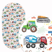 PRZEŚCIERADŁO DO GONDOLI WÓZKA KOŁYSKI BAWEŁNA, Cztery Słonie - Na budowie