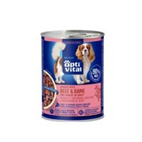 OptiVital – Karma dla psów - Z wołowiną oraz dziczyzną i marchewką w sosie 415g