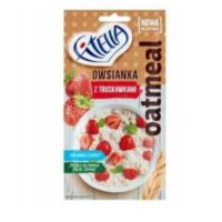 Gellwe, Fitella– kaszka manna, płatki owsiane - Z MLEKIEM I TRUSKAWKAMI 50 G
