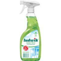 Ludwik do szyb - Płyn do mycia szyb i glazury nano-tech zielone jabłuszko 600ml