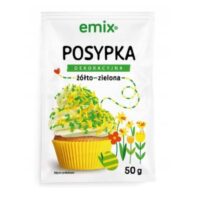 Emix – dekoracje do deserów - Posypka żółto-zielona 50g