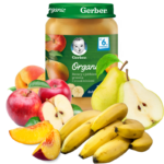 Dania i Desery Słoiczki Gerber - Organic Banany z Jabłkiem, Gruszką i Brzoskwiniami 190g