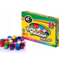 Astra Przybory Szkolne Biurowe - Farby plakatowe AS 24 kolory - 20 ml