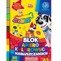 Astra Przybory Szkolne Biurowe - Blok papierów kolorowych nabłyszczanych ASTRINO A5, 50k