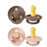 Smoczki, 2pak, Bibs - DARK OAK & BLUSH, 0m+